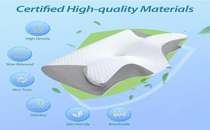 1pc Memory Foam Cervical Pillow, 2 in 1 Ergonomic Contour Orthopedic Pillow for Neck Pain Support Pillows Pillowcase replacement
